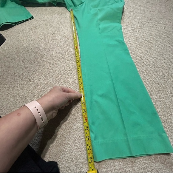 Lands End Women’s Pants Size 6P Bootcut Dark Mint Green Preppy Petite Cotton - Picture 13 of 16